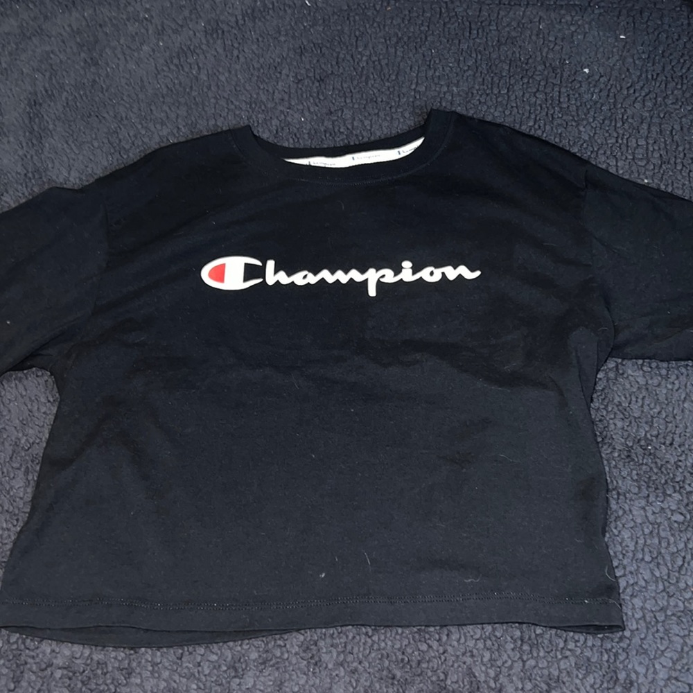 black champion crop top